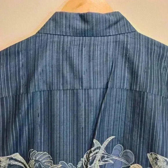 Guy Harvey AFTCO Bluewater Short Sleeve Button-up Hawaiian Shirt Men's Sz L - Picture 10 of 12